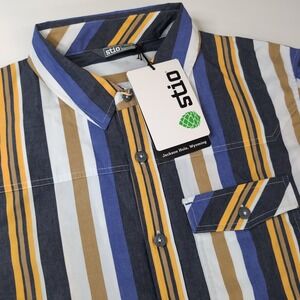 Stio Men's Curtis Camp Button Up Shirt Size Large‎ Short Sleeve NWT